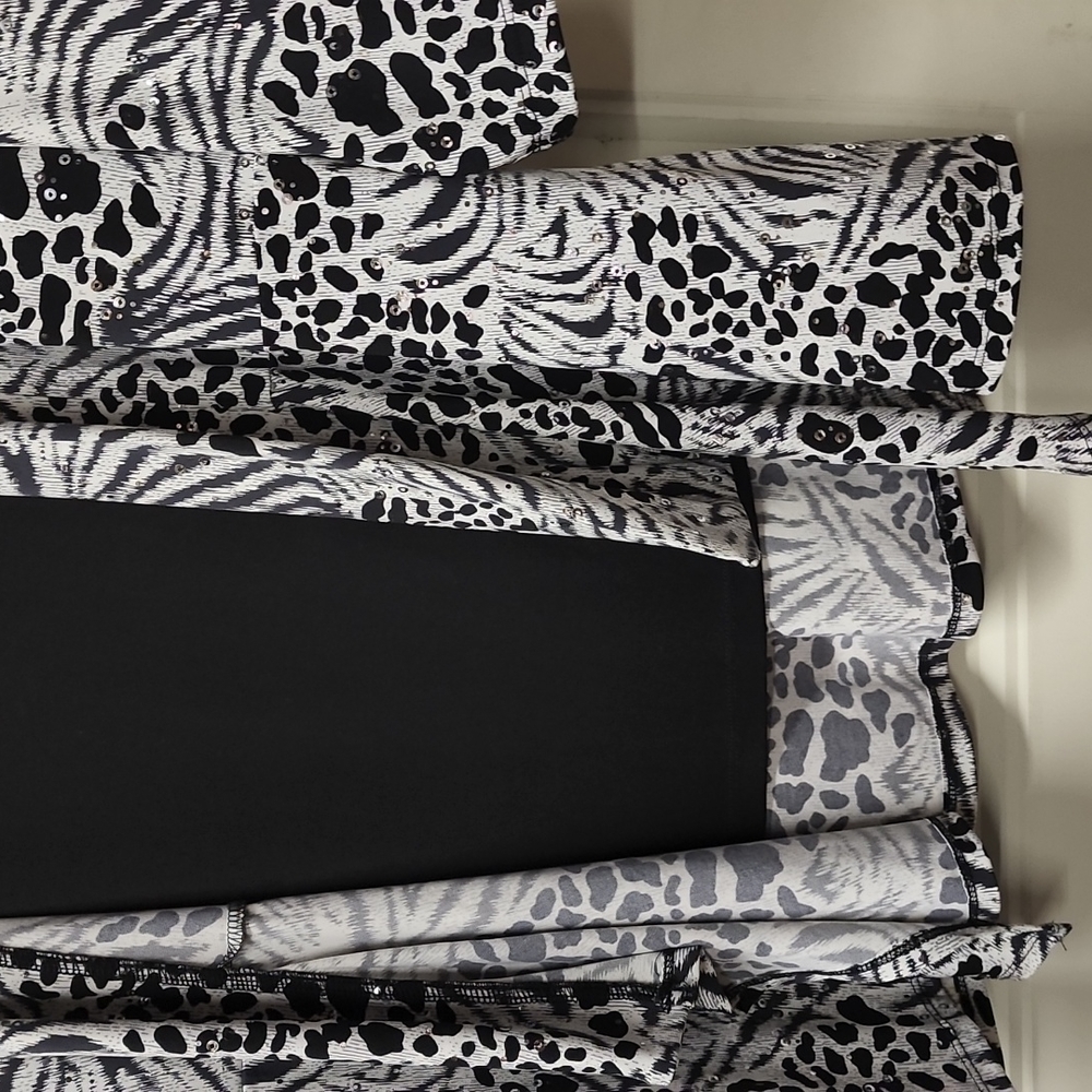 Jm Collection Sequin Sparkle Zebra Print Easy Car… - image 4